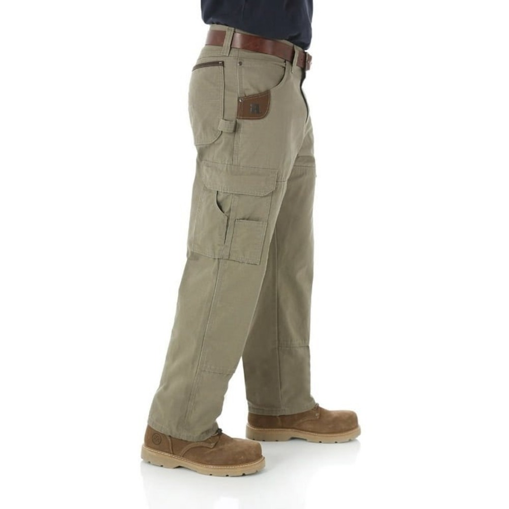 Wrangler Riggs Workwear Mens‎ 40x36 Khaki Ripstop Cargo Pants Utility